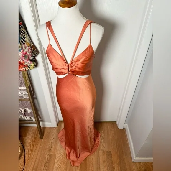 Jonathan Simkhai Orange Midi Dress - Picture 5 of 12